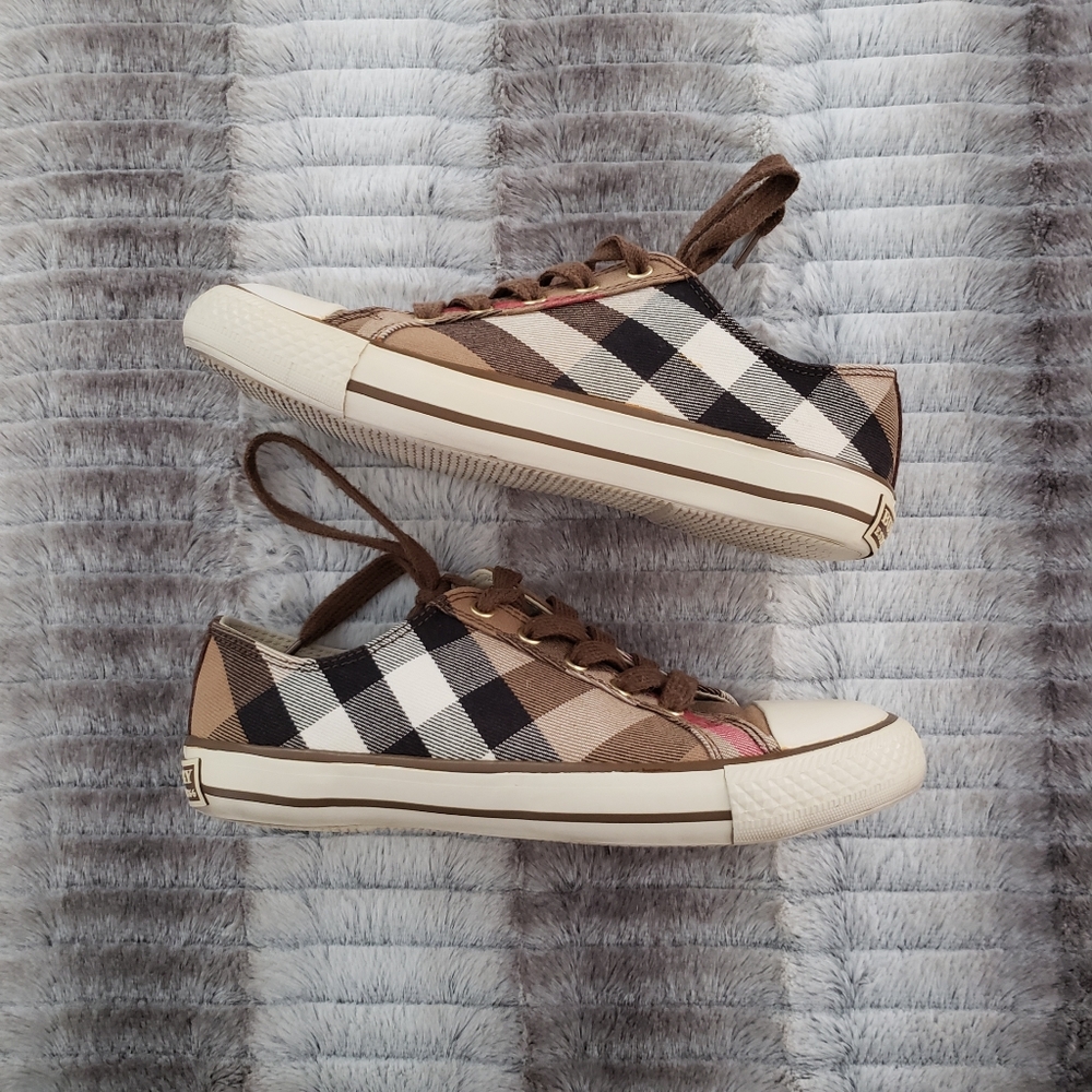 vintage check women's sneakers Burberry